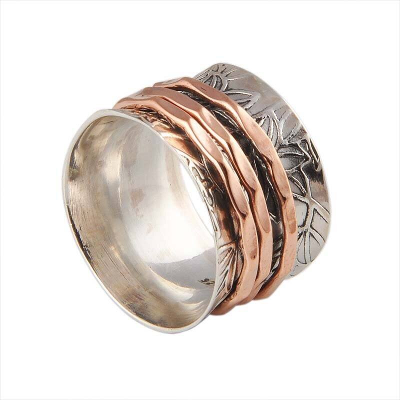 Big Size 925 Sterling Silver Ring (SPINNER RING)- -Meditation Ring- Silver Spinner Ring-925 Sterling Silver thumb Ring-Silver Band Ring