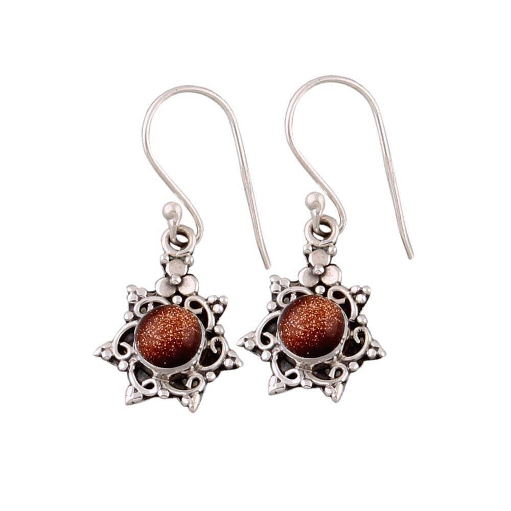 925 Sterling Solid Silver Earring With Natural Tiger Eye Gemstone Handmade Earrings Cabochon Opaque Stone Boho Earring Women Gift For Her