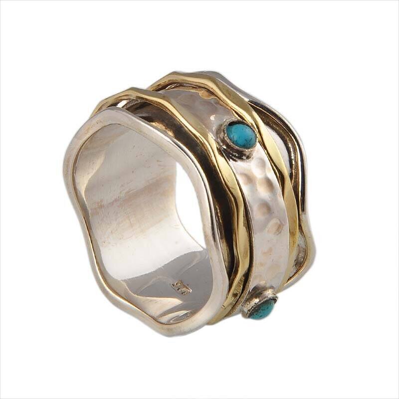Big Size 925 Sterling Silver Ring (SPINNER RING)- -Meditation Ring- Silver Spinner Ring-925 Sterling Silver Thumb Ring-Silver Band Ring
