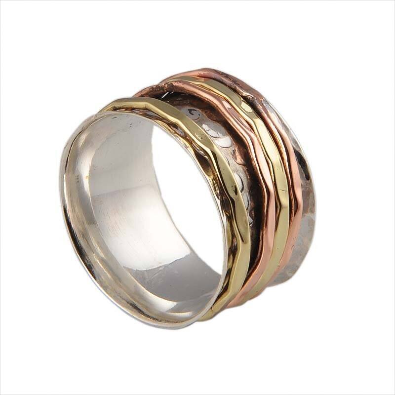 Big Size 925 Sterling Silver Ring (SPINNER RING)- -Meditation Ring- Silver Spinner Ring-925 Sterling Silver thumb Ring-Silver Band Ring