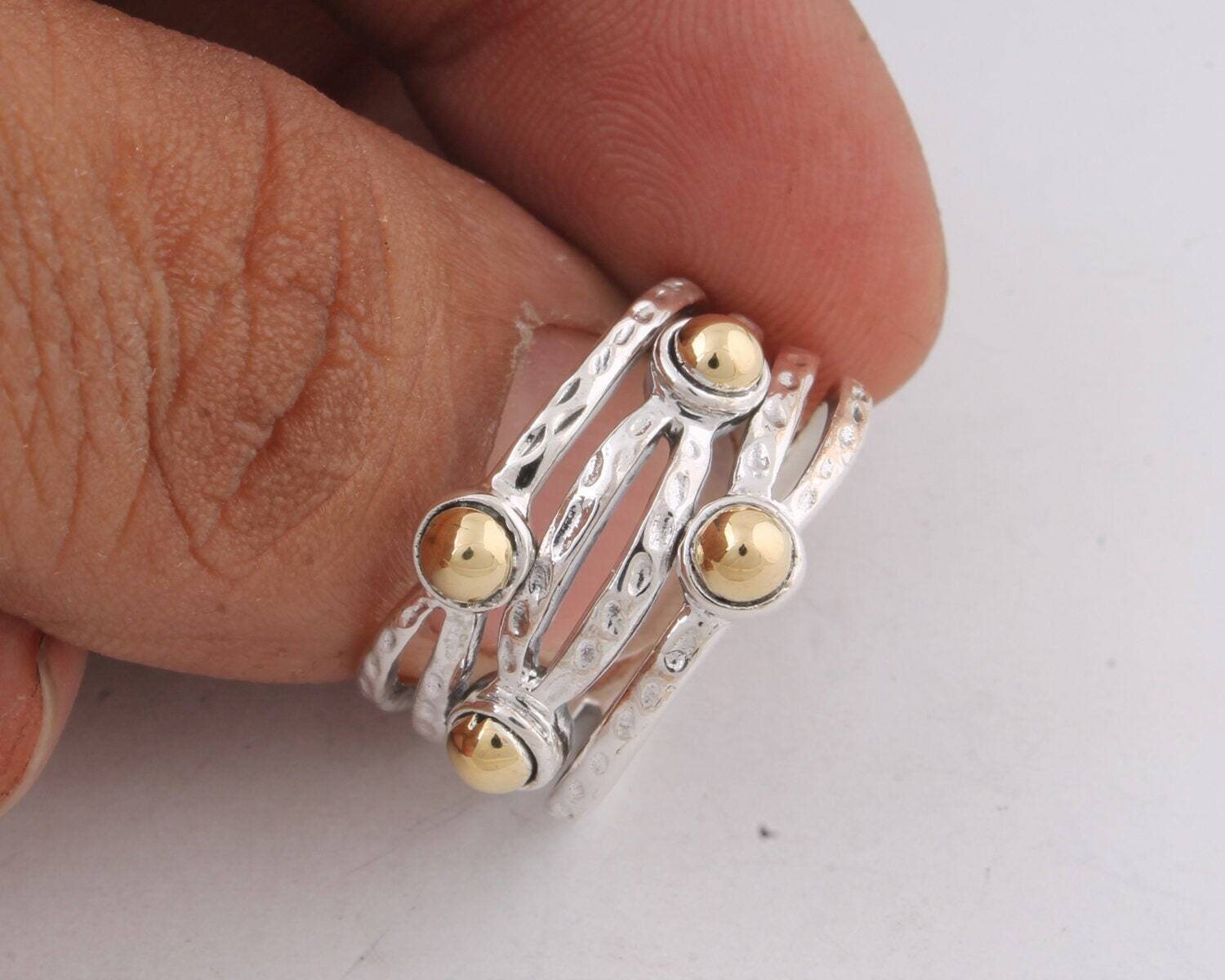 Big Size 925 Sterling Silver Ring -Meditation Ring- Silver Spinner Ring-925 Sterling Silver thumb Ring-Silver Band RingBestseller2021Etsy