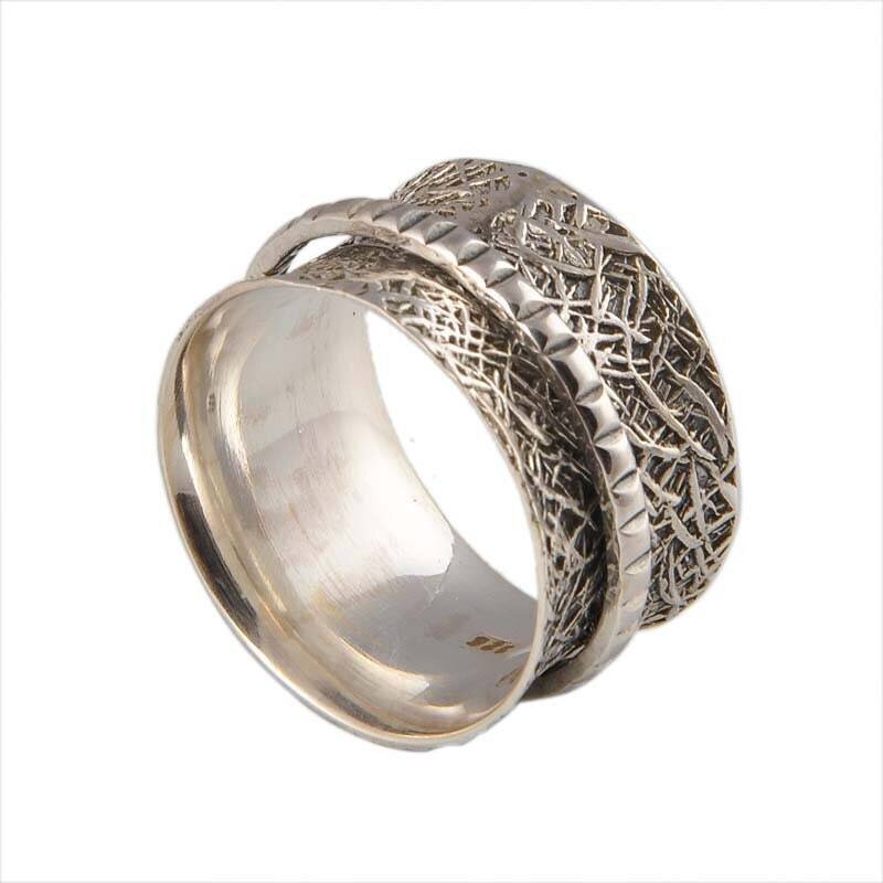 Big Size 925 Sterling Silver Ring (SPINNER RING)- -Meditation Ring- Silver Spinner Ring-925 Sterling Silver thumb Ring-Silver Band Ring