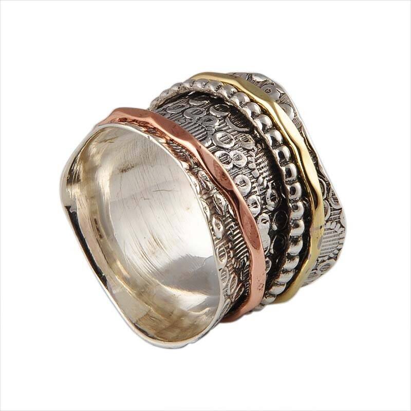 925 Sterling Silver Ring (SPINNER RING)- -Meditation Ring- Silver Spinner Ring-925 Sterling Silver thumb Ring-Silver Big Size Ring 10,11,12,