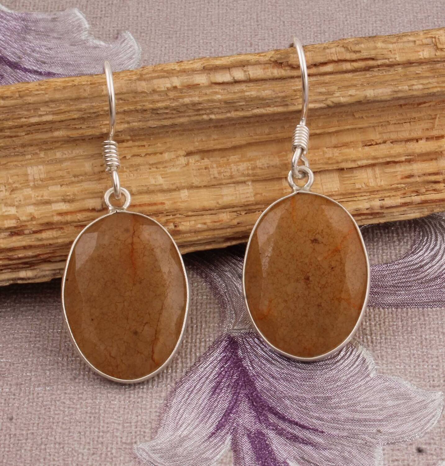 Natural Yellow Onyx  AAA+Quality Gemstone Earring 925-Sterling Silver Earring,Antique Silver Earring Beautiful Gift Earring One-Of-Kind