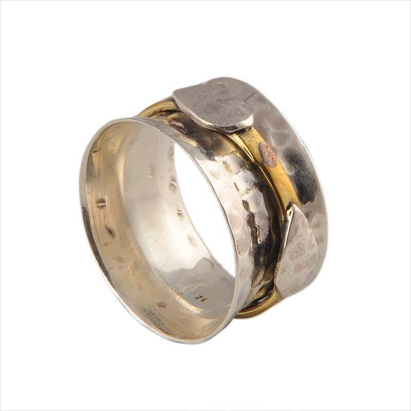 Big Size 925 Sterling Silver Ring (SPINNER RING)- -Meditation Ring- Silver Spinner Ring-925 Sterling Silver Thumb Ring-Silver Band Ring