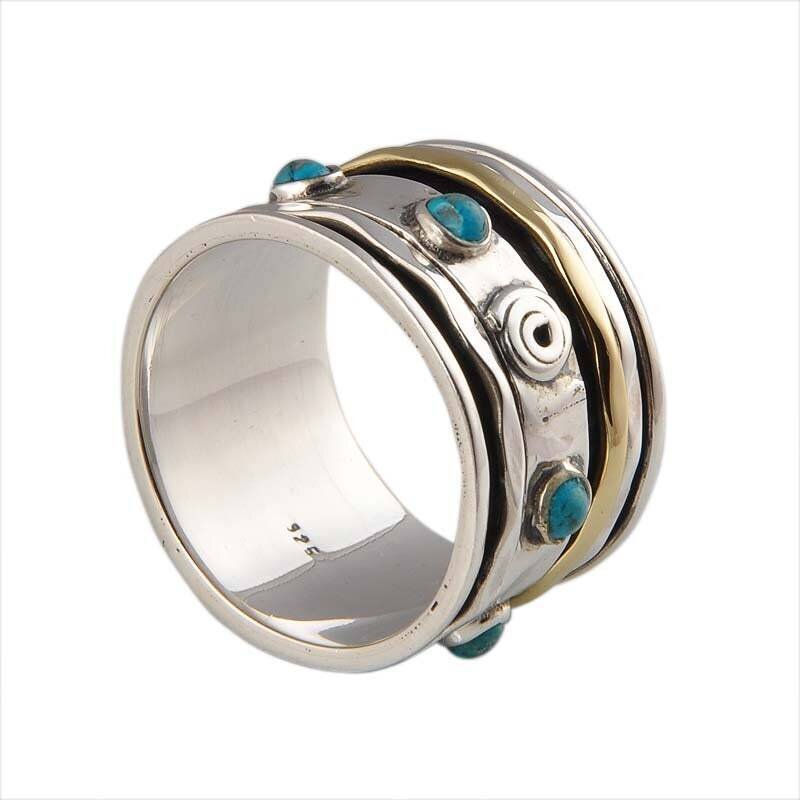 Big Size 925 Sterling Silver Ring (SPINNER RING)- -Meditation Ring- Silver Spinner Ring-925 Sterling Silver thumb Ring-Silver Band Ring