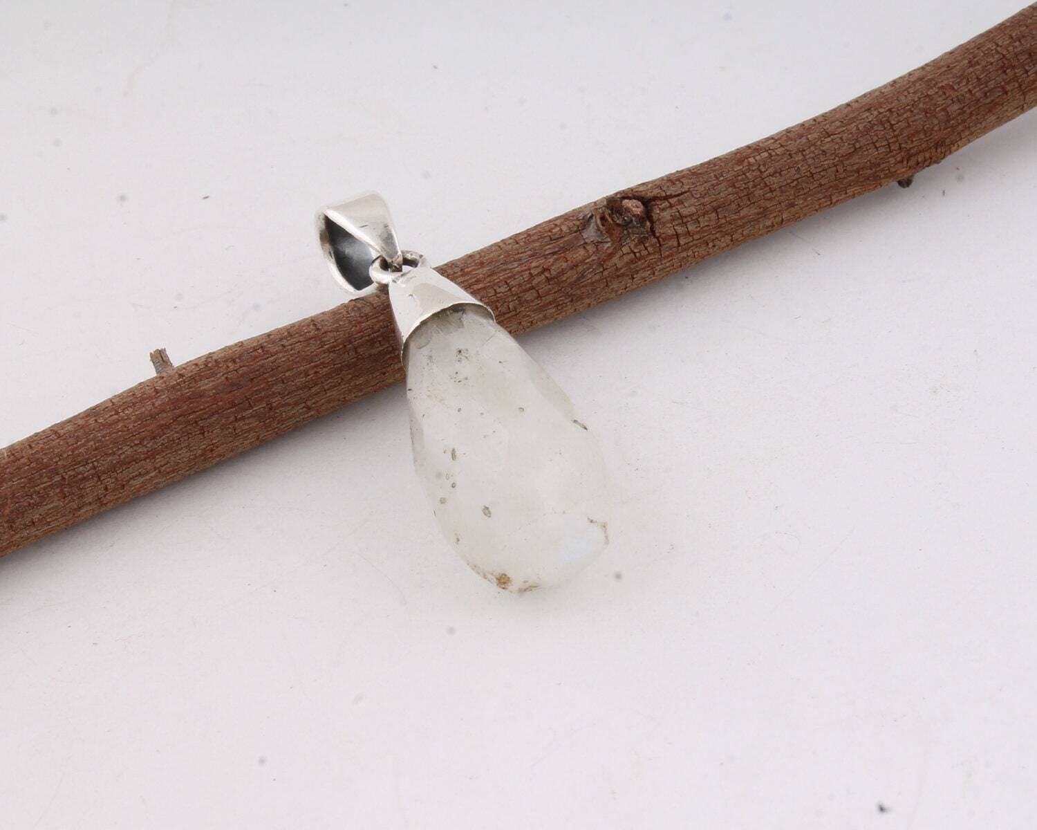 925 sterling silver Black Rutile gemstone pendant- drop shape gemstone pendent-silver 925 pendant-drop pendant-gift pendant-handmade pendant