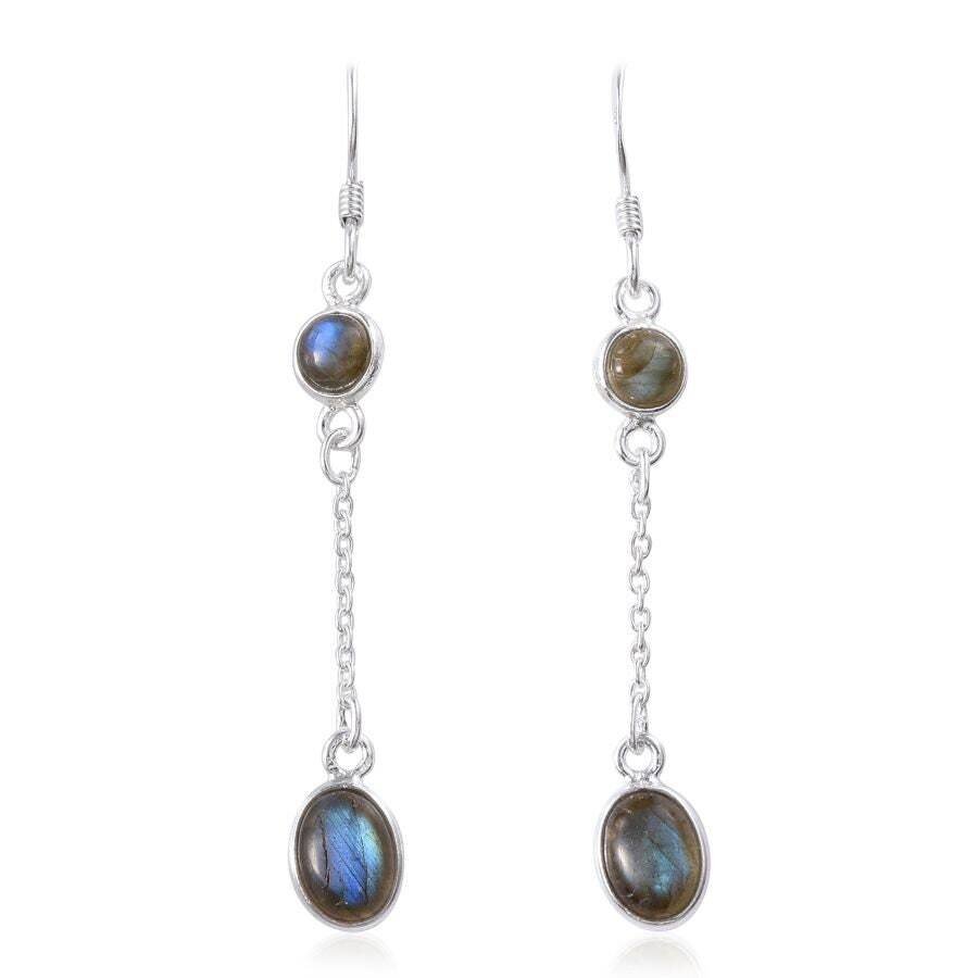 Top Quality Labradorite Gemstone Earring Fire Stone Boho Earring Solid 925-Sterling Silver Earring,Antique Silver Earring Etsy Cyber-2021