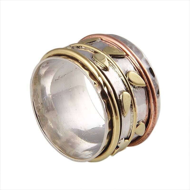 Big Size 925 Sterling Silver Ring (SPINNER RING)- -Meditation Ring- Silver Spinner Ring-925 Sterling Silver Thumb Ring-Silver Band Ring