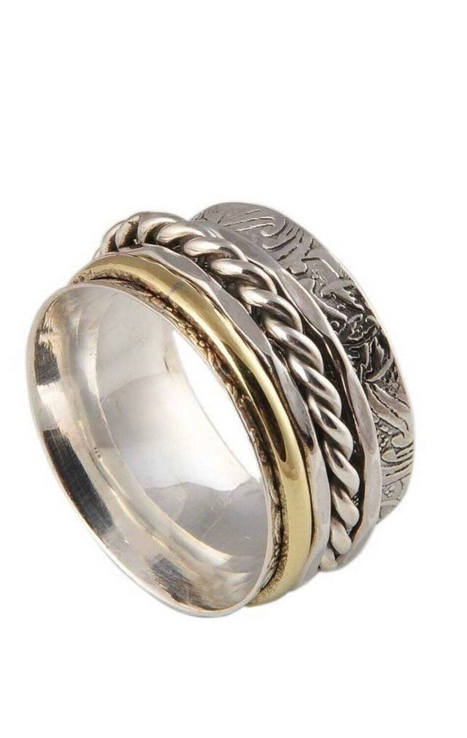 Big Size Custome Size On Reqvest925 sterling silver RING (SPINNER RING)- silver spinner ring-925 sterling silver thumb ring-silver band ring