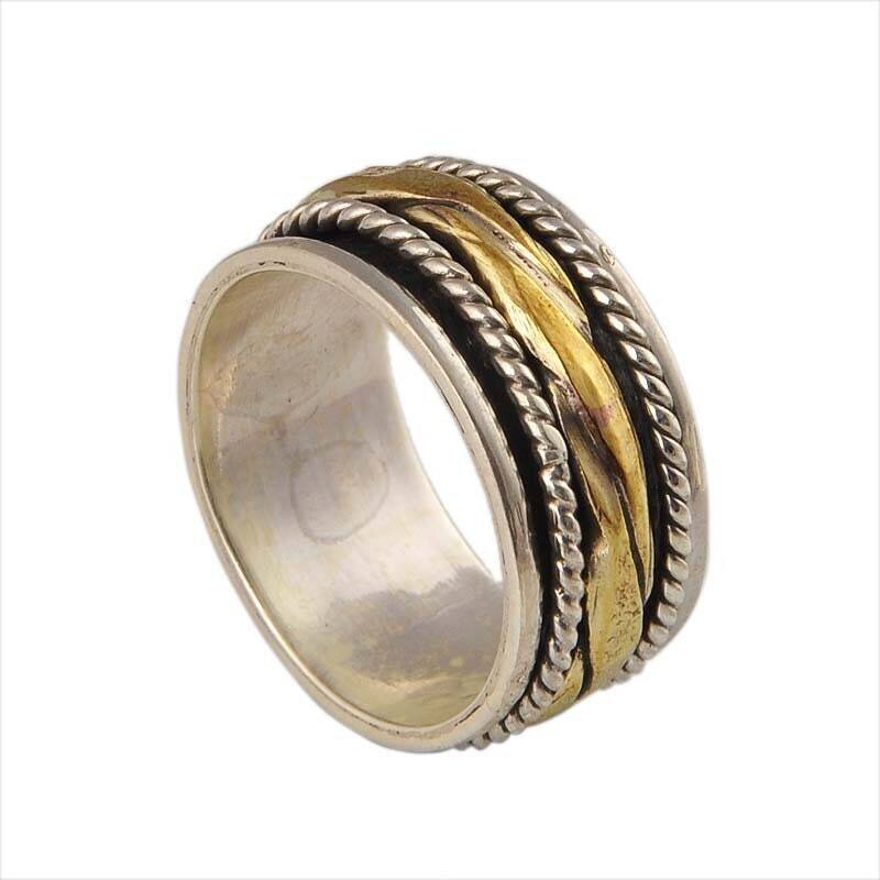 Big Size 925 Sterling Silver Ring (SPINNER RING)- -Meditation Ring- Silver Spinner Ring-925 Sterling Silver thumb Ring-Silver Band Ring