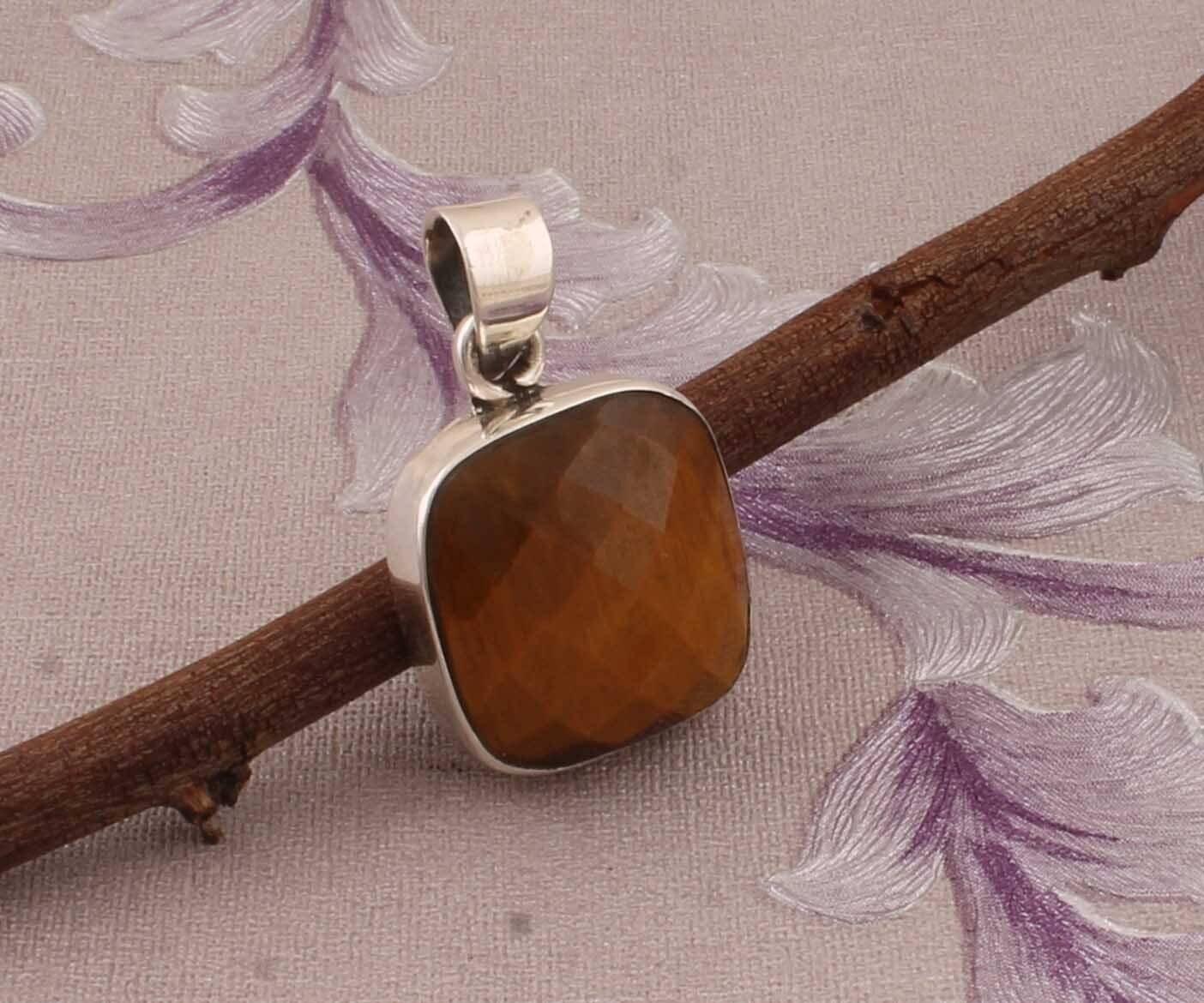 Amazing Tiger-Eye Top Quality Gemstone Pendant 925-Sterling Silver Pendant Antique Silver Pendant,Wedding Pendant Gift Item PendantCyber2021
