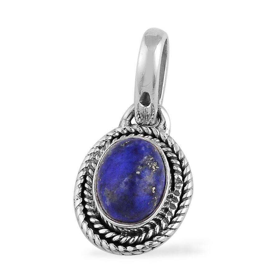 AAA+Quality Lapis Gemstone Handmade Pendant With Oval Opaque Stone Boho Pendant 925-Adjustable Solid Silver Gift For You Etsy Cuber-2021