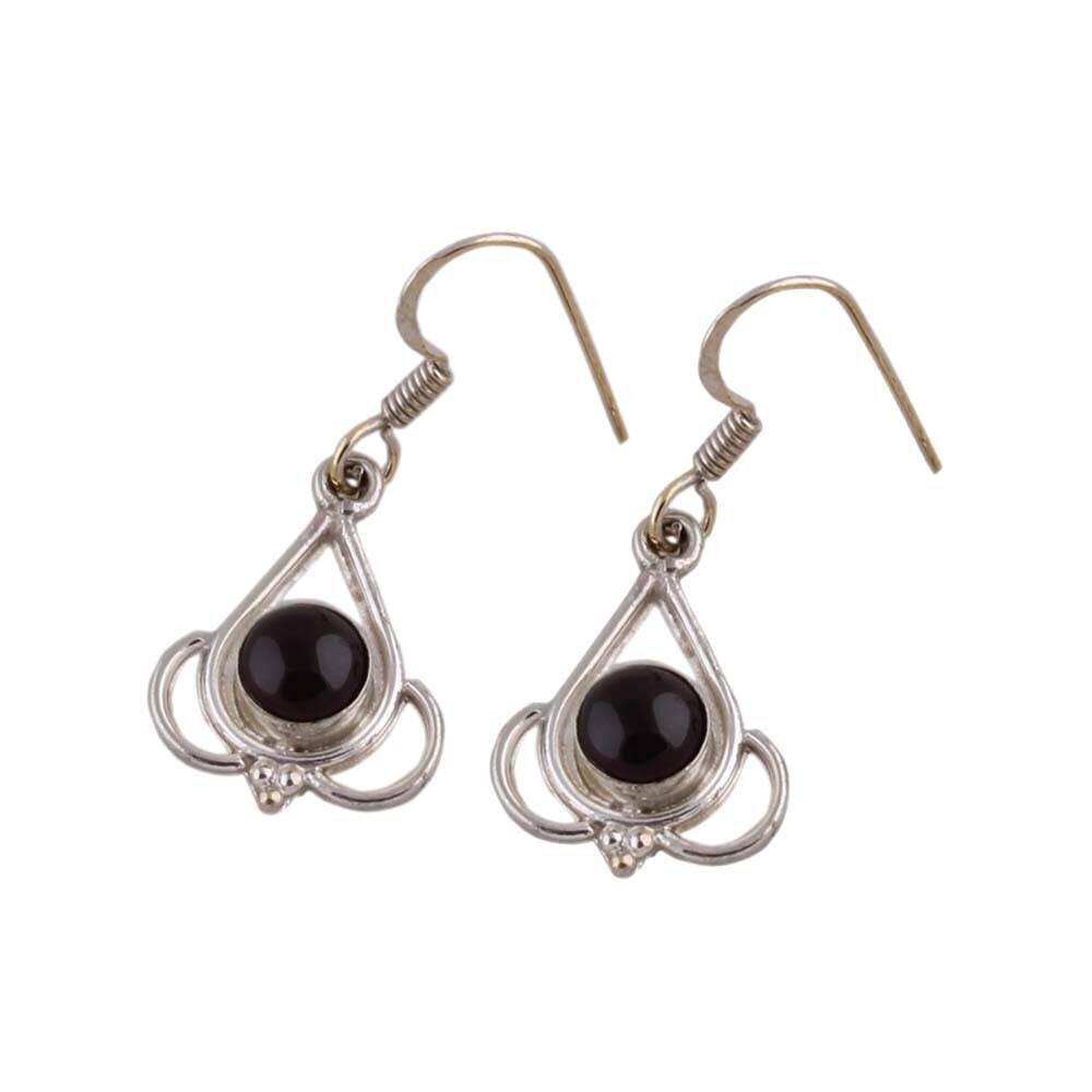 Red garnet silver earring Antique Silver ETSYCYBER2021Cyber2021Bestseller2021EtsyBirthstone