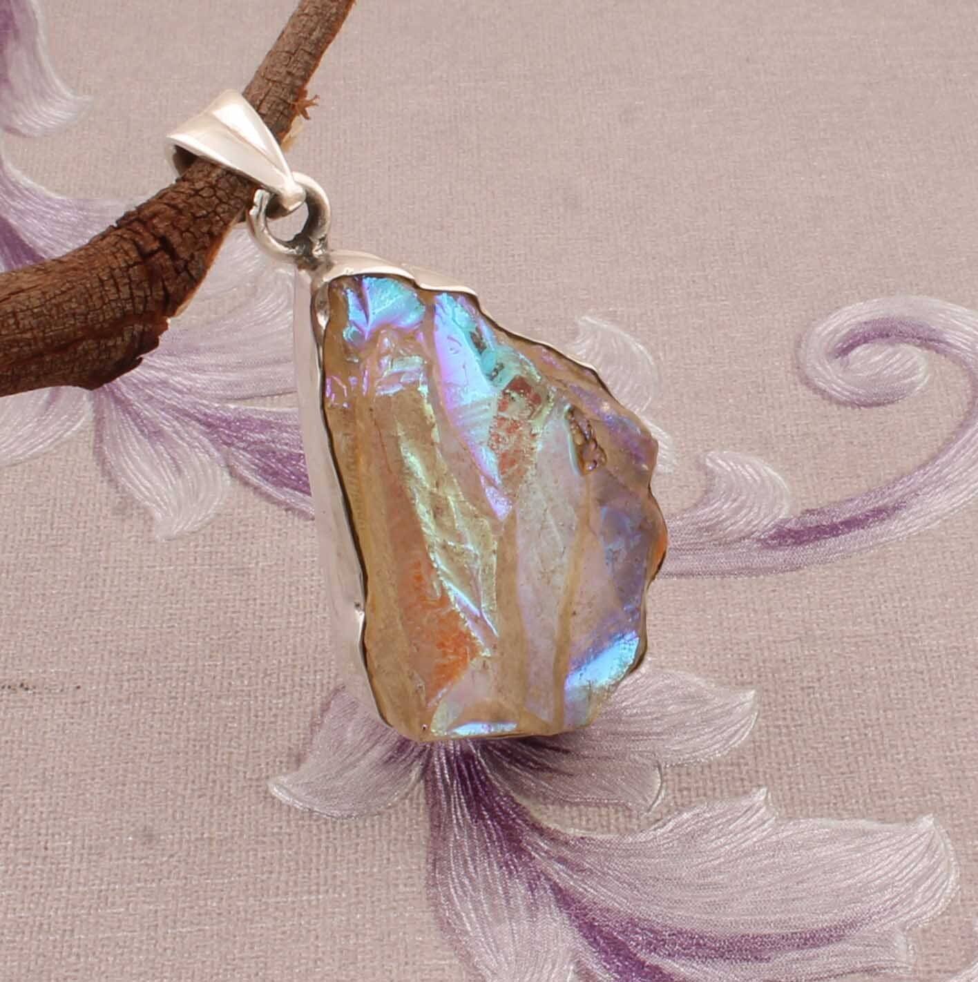 Sun Shine Druzy Quartz Raw Top Quality Gemstone Pendant 925-Sterling Silver Pendant,Antique Silver Pendant,Druzy Raw Pendant Gift For Her