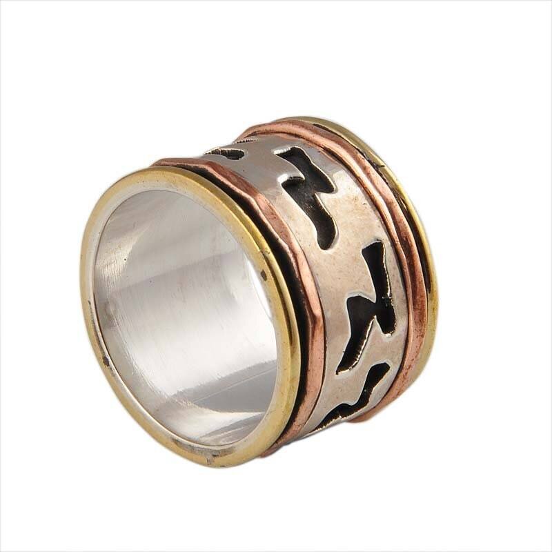 Big Size 925 Sterling Silver Ring (SPINNER RING)- -Meditation Ring- Silver Spinner Ring-925 Sterling Silver thumb Ring-Silver Band Ring