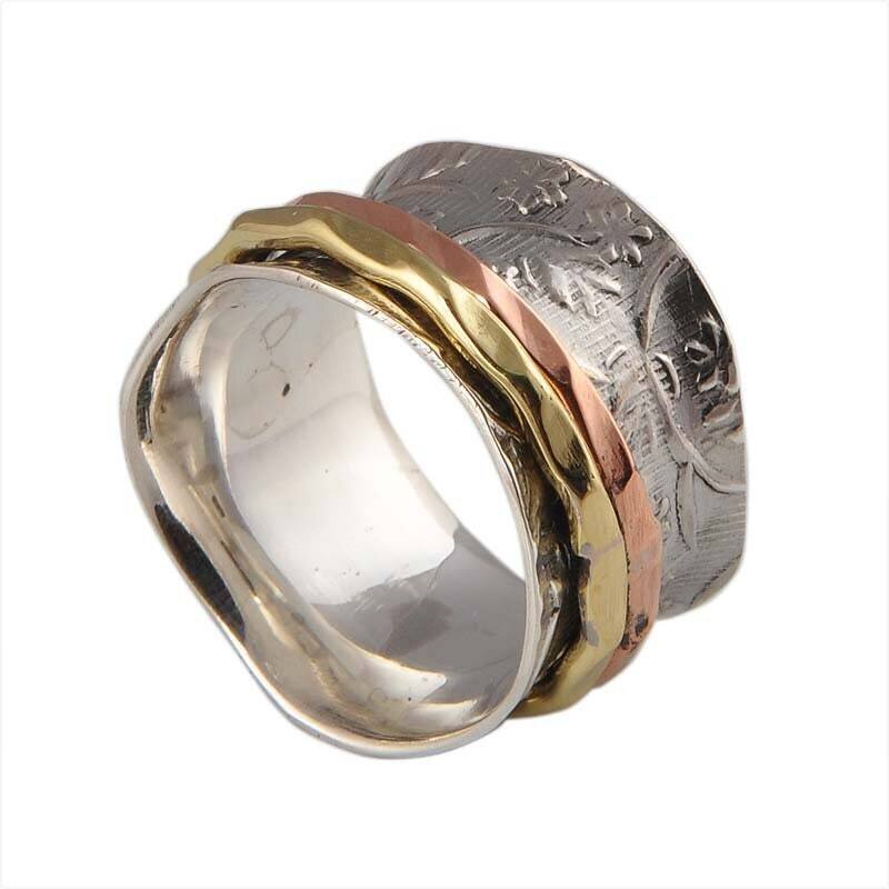 All size 11,12,13,14 Sterling Silver Ring (SPINNER RING)- -Meditation Ring- Silver Spinner Ring-925 Sterling Silver thumb Ring-Silver Ban