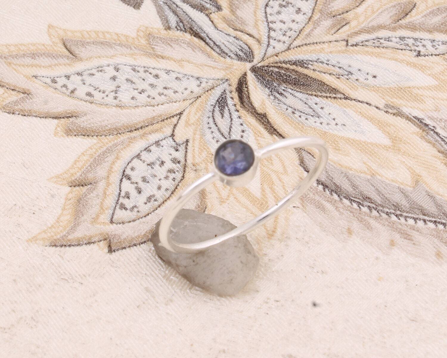Simple Round Ring Gift For You ! Solid 925-Sterling Silver Ring With Amethyst Gemstone Ring Handcrafted,Charm Boho Ring L#-282931-RCyber2021