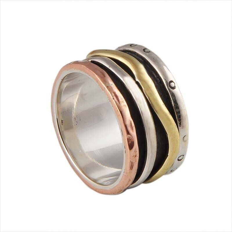 Big Size 925 Sterling Silver Ring (SPINNER RING)- -Meditation Ring- Silver Spinner Ring-925 Sterling Silver thumb Ring-Silver Band Ring