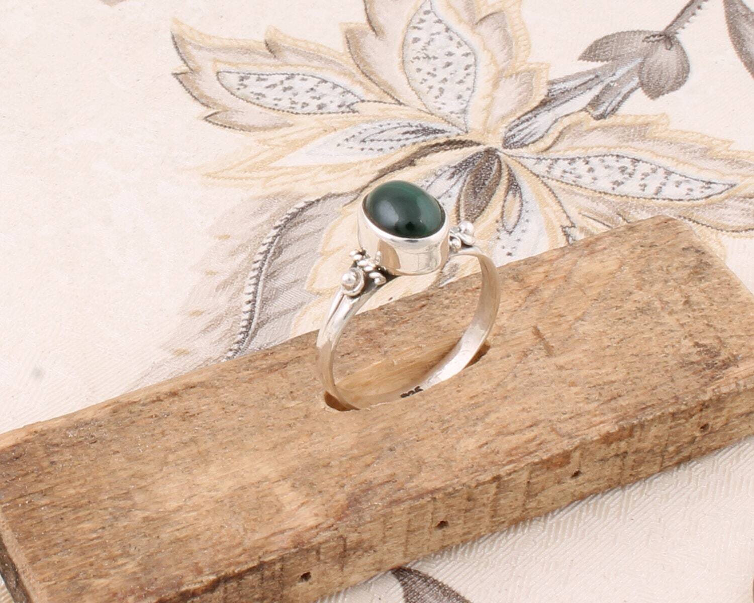 Natural Amazing Malachite Gemstone Cabochon Top Rare Stone Boho Ring Handcrafted With Charm Ring Lovely Gift Item Ring Ring Finger Ring