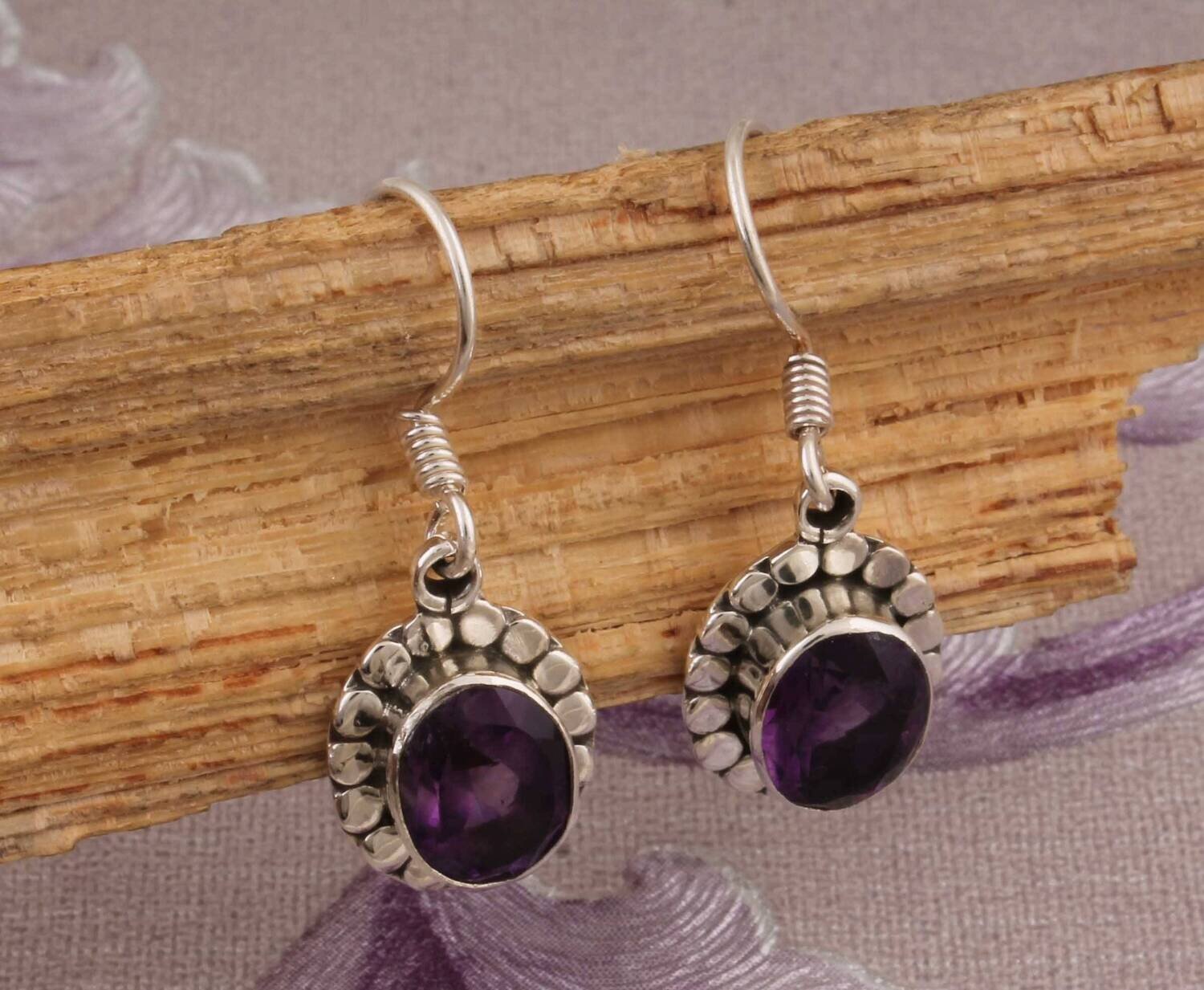 Natural Amethyst Top Quality Gemstone Earring 925-Sterling Silver Earring,Antique Silver Earring,Beautiful Earring,Wedding EarringCyber2021