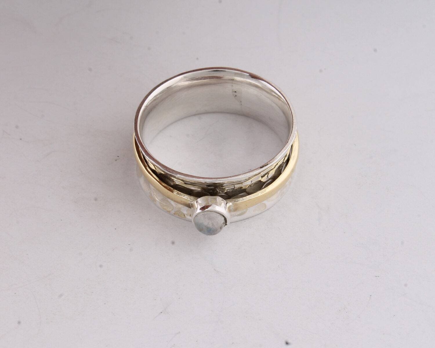 Big Size 925 Sterling Silver Ring (SPINNER RING)- -Meditation Ring- Silver Spinner Ring-925 Sterling Silver thumb Ring-Silver Band Ring