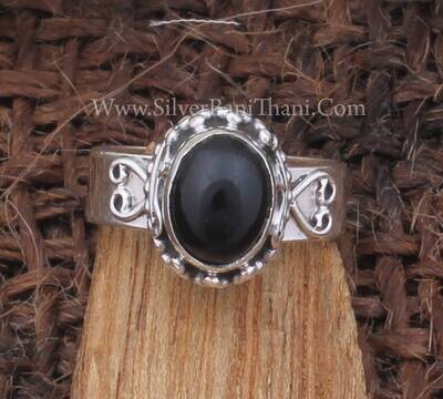 Black Onyx Silver Ring 925 Sterling Solid Silver Ring Handmade Silver Women Jewelry Black Onyx Ring Everyday Jewelry Present For Birthday