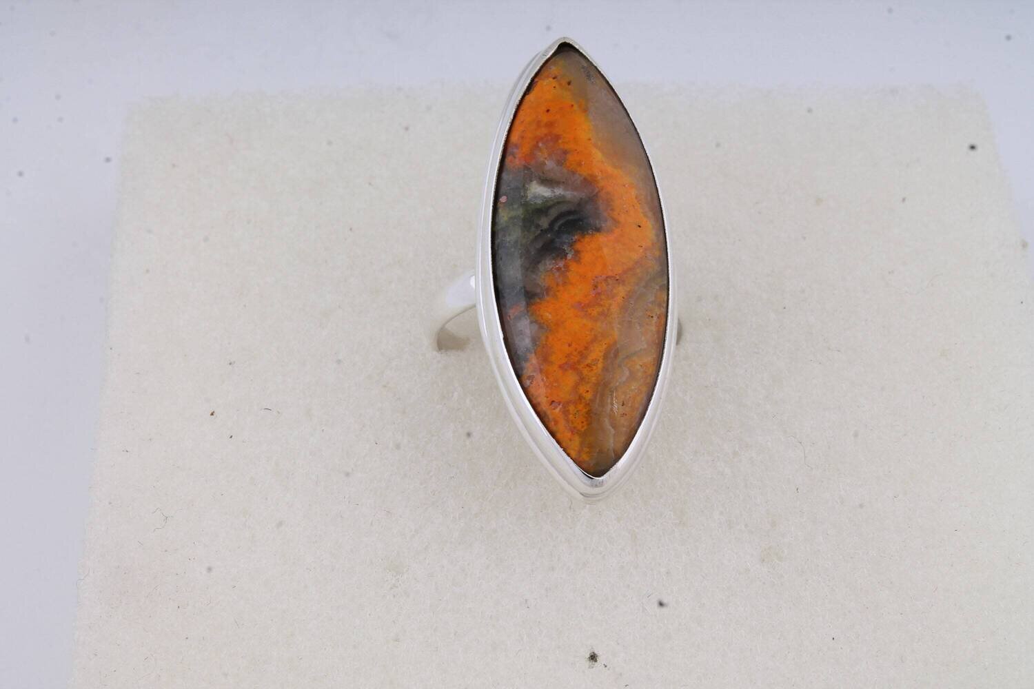 Sample Marquise Shape Ring With Natural Bamble-Bee Jasper Gemstone Cabochon Stone Boho Ring 925-Sterling Solid Silver Ring,Ring Finger Ring