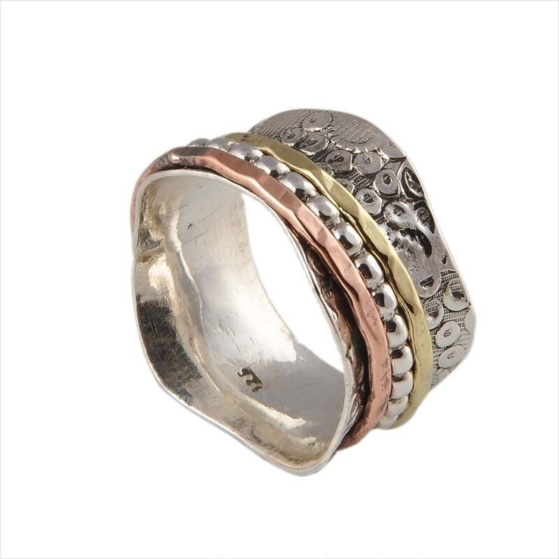 Big Size 925 Sterling Silver Ring (SPINNER RING)- -Meditation Ring- Silver Spinner Ring-925 Sterling Silver thumb Ring-Silver Band Ring
