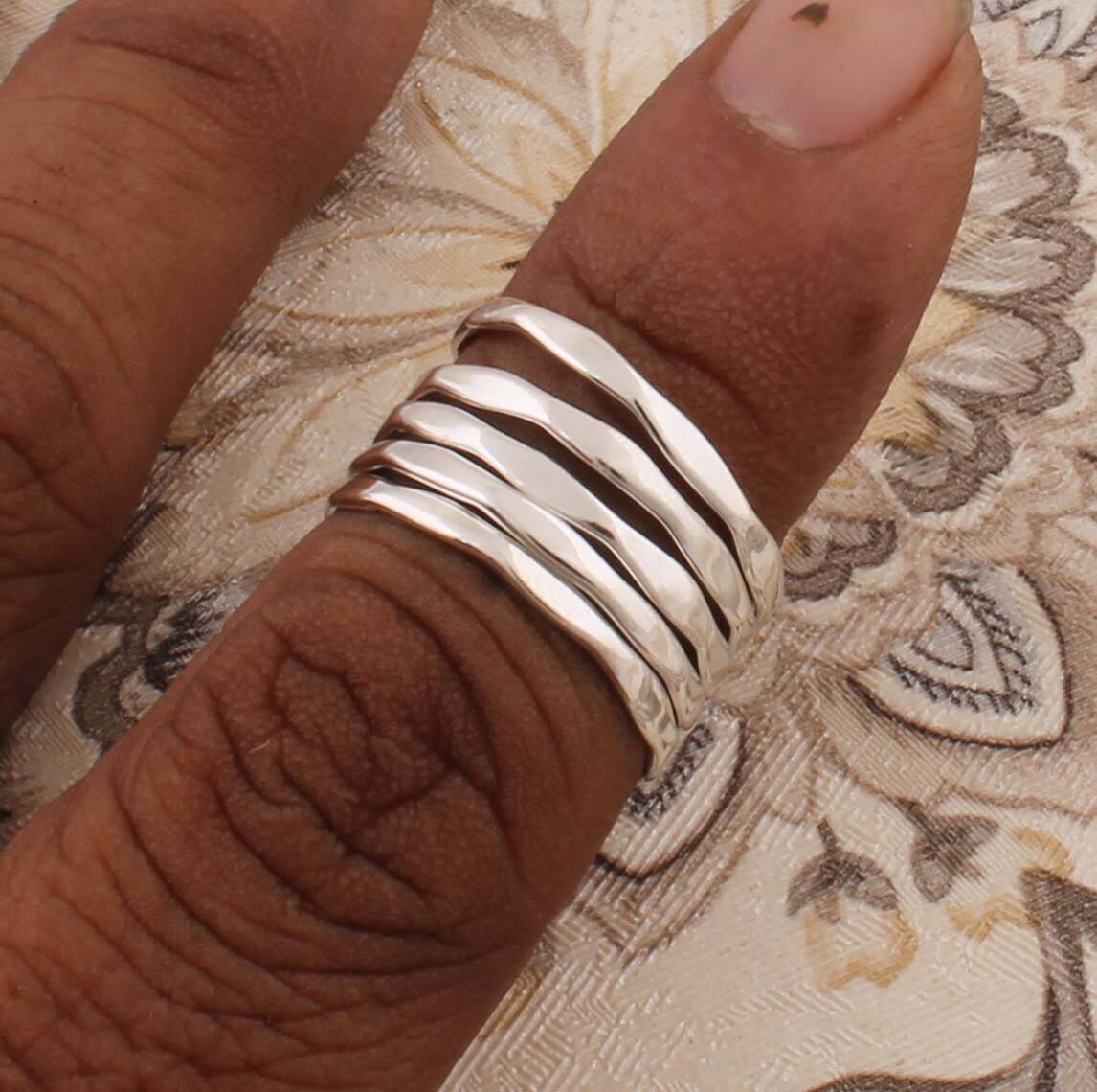 5 Rings Lot 925-Sterling Silver Ring's Band Ring's Ring Finger Ring Thin Rings For Rings lot Five Rings Girls &amp; Boys Ring 2022 Birthstone