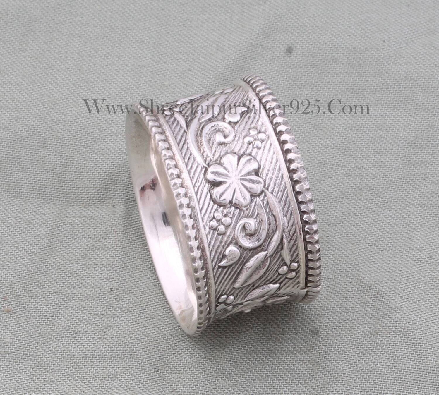 Ring 925-Antique Silver Ring,Sterling Silver Ring,Handcrafted Boho Ring,Plain Silver Ring,Wedding Ring Gift For Her Gift Item Etsy Ring