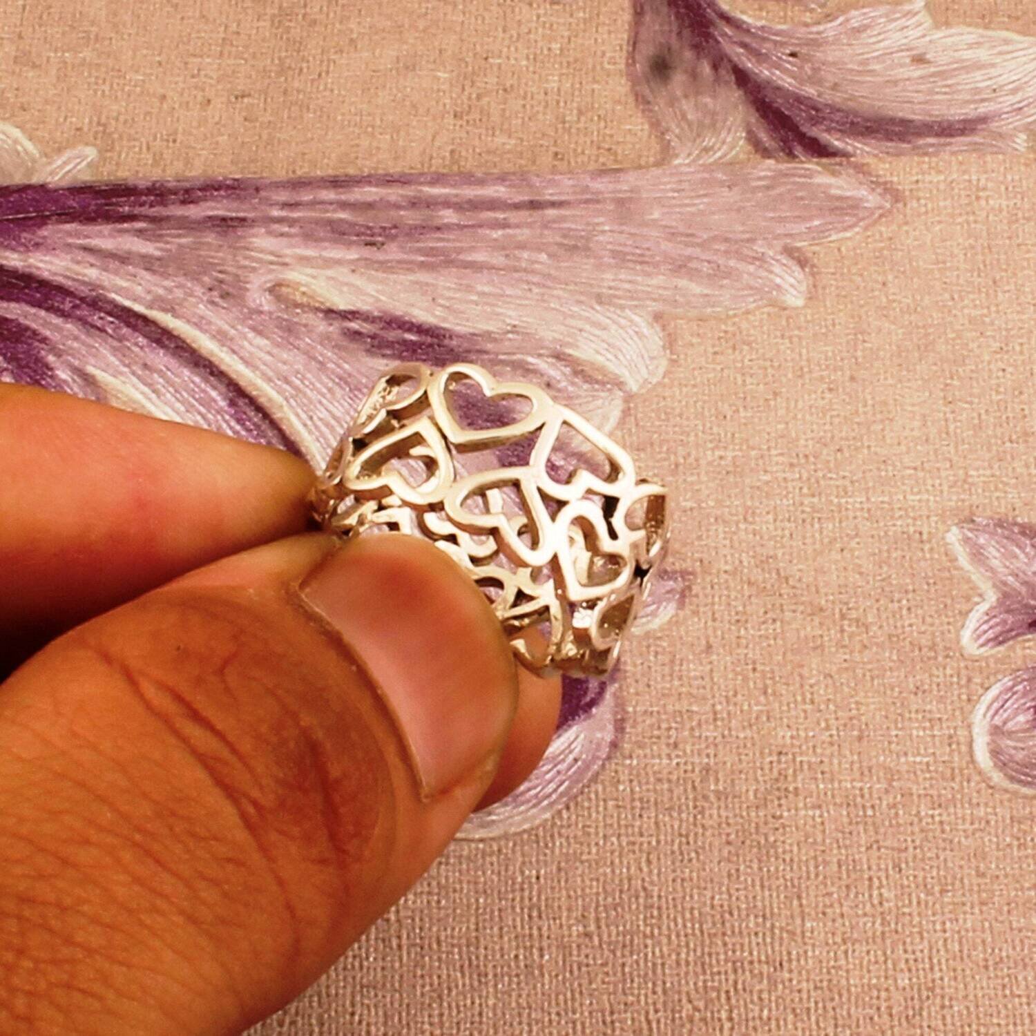 Gift For You !  925-Sterling Silver Solid Ring Handcrafted Charm With Boho Ring Plain Spinner Ring (Meditation Ring ) Thumb Ring L# 283455
