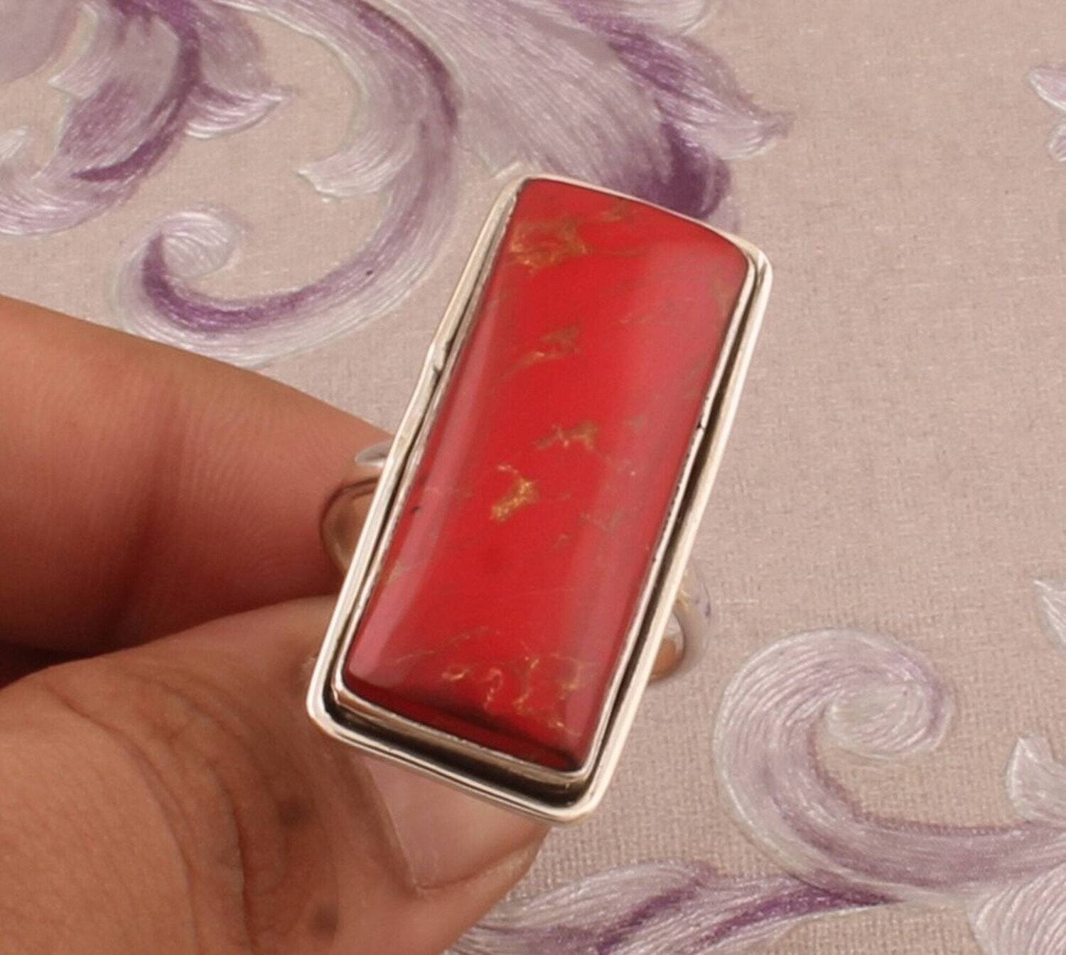 Natural Gemstone, 925 Sterling Silver Natural Multi Rectangle Shape Gemstone Ring, Designer Ring, Handmade Ring,  Engagement Ring, Gift Idea