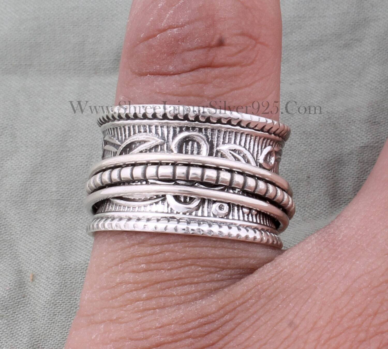 ETSY TOP SELL ! 925-Sterling Solid Silver Ring,Handicraft Boho Ring,Antique Silver Ring,Thumb Ring,Spinner Ring Etsy Cyber Valentine's Day