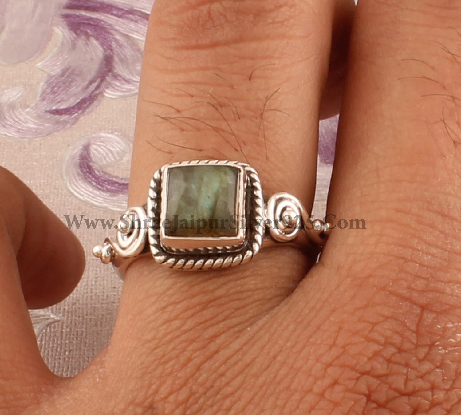 Labradorite AAA+Quality Gemstone Ring, Opaque Fire Stone Ring, 925-Sterling Solid Silver Ring, Birth Stone Ring, Middle Finger Ring