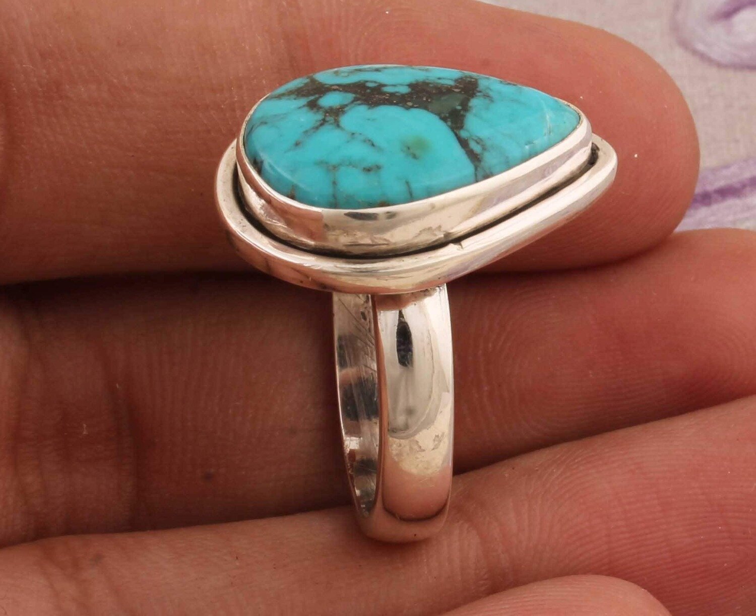 Turquoise Top Quality Gemstone Ring 925-Antique Silver Ring,Sterling Silver Ring,Ring Finger Ring Anniversary Gift RingBestseller2021Etsy