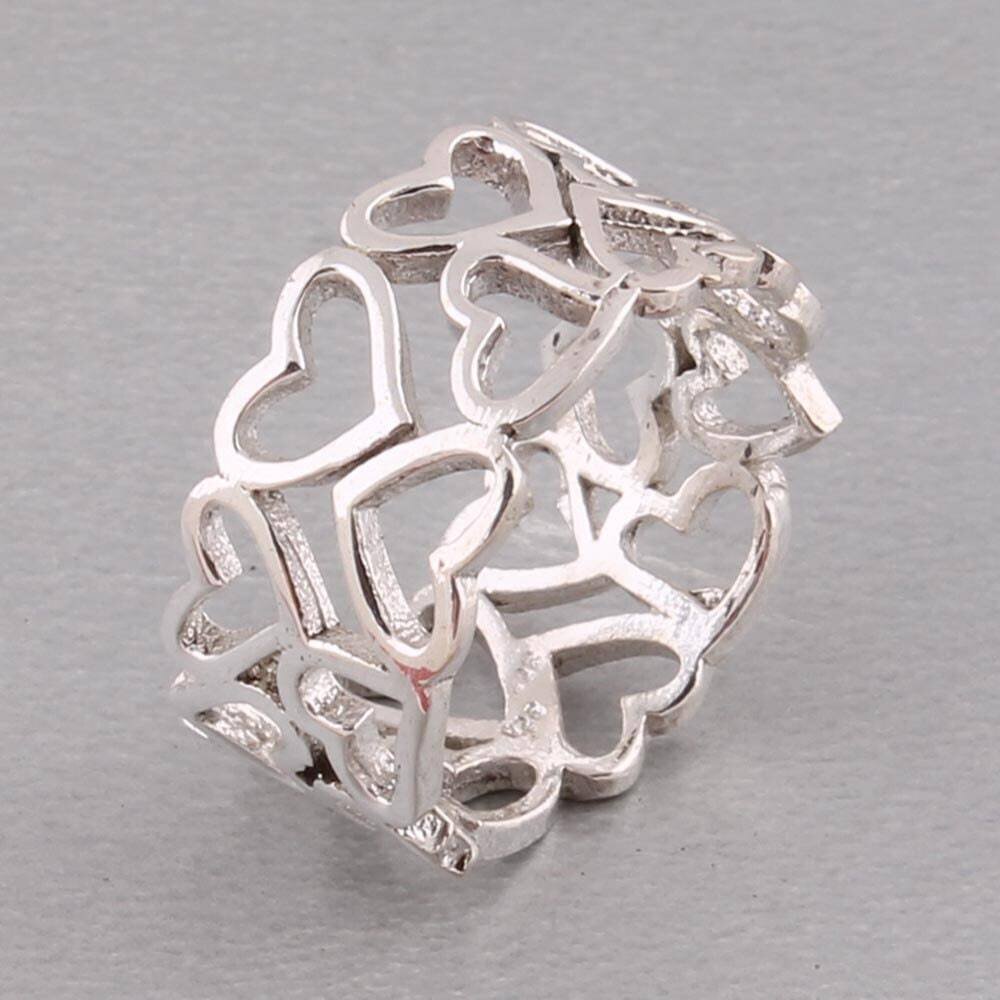 Heart Shape Solid 925 Sterling Silver Thumb Ring For Women Wedding Anniversary Gifts For ChristmasBirthstone