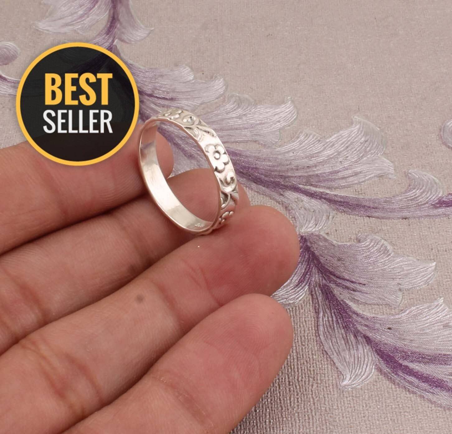 925-Sterling Solid Silver Ring,Band Silver Ring,Antique Silver Ring,Engagement Band Ring,Wedding Silver Ring,Ring Finger Ring For Girls