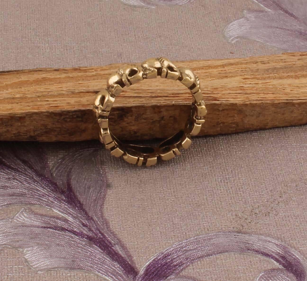 Thumb Ring,Solid Brass Ring, Elephant Shape Brass Ring,Yellow Color Ring,Wedding Gift Item Ring,Beautiful Brass Ring Gift For HerCyber2021