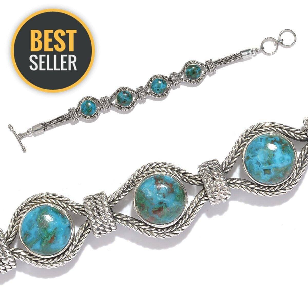 925-Sterling Silver Solid Bracelet With Turquoise Gemstone Bracelet Handcrafted Charm With Boho Bracelet Gift For YouBestseller2021Etsy