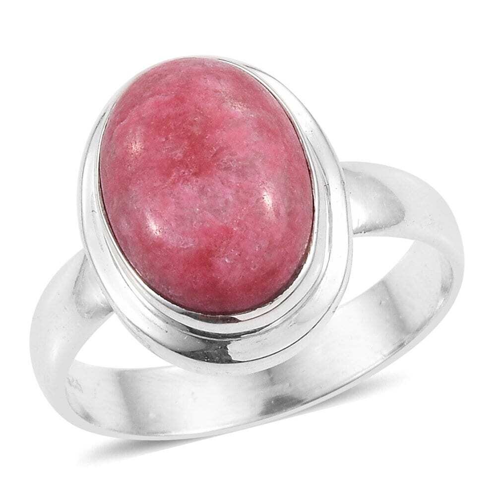 Thulite Ring Solid 925 Sterling Silver Birthstone