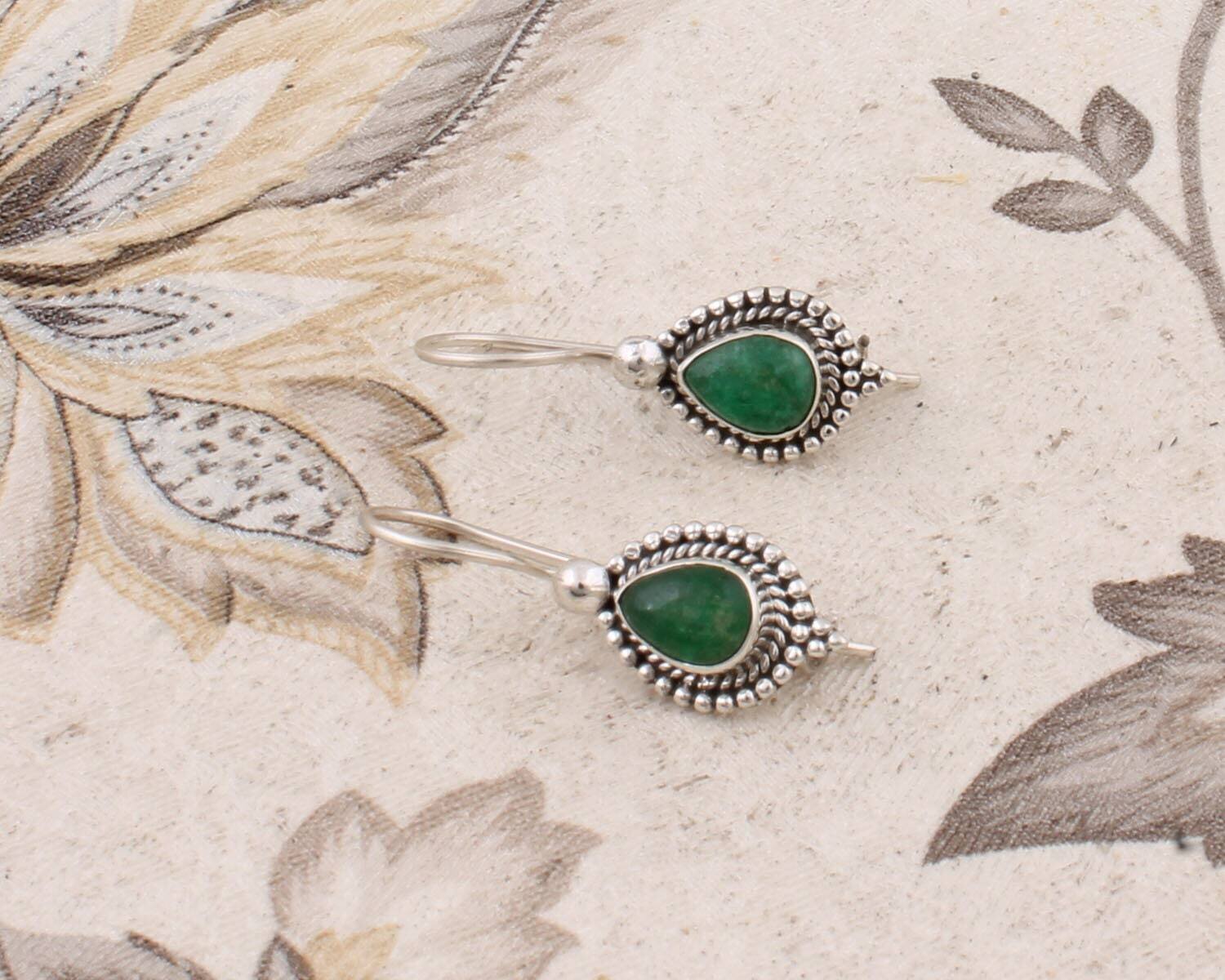 Solid Silver Amazin Top Quality Gemstone Handmade Earring Cabochon Stone Boho Earring 925-Antique Silver Earring Etsy Cyber ValentiCyber2021