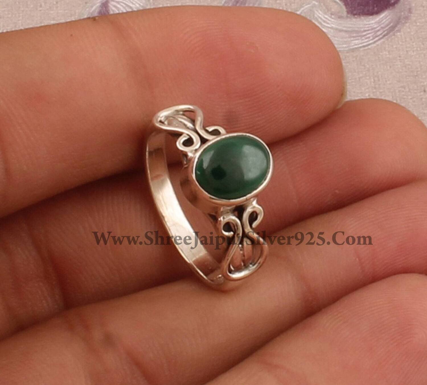 Gift For You ! Solid 925 Sterling Silver Ring With Malachite Gemstone Ring Top Rare Stone Boho Ring Handcrafted Ring finger RingBirthstone