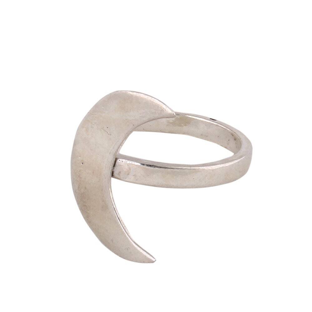 Crescent Moon Solid 925 Sterling Silver Ring For Women Wedding Anniversary Gifts For ChristmasBirthstone