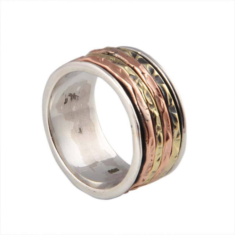 Big Size 925 Sterling Silver Ring (SPINNER RING)- -Meditation Ring- Silver Spinner Ring-925 Sterling Silver thumb Ring-Silver Band Ring