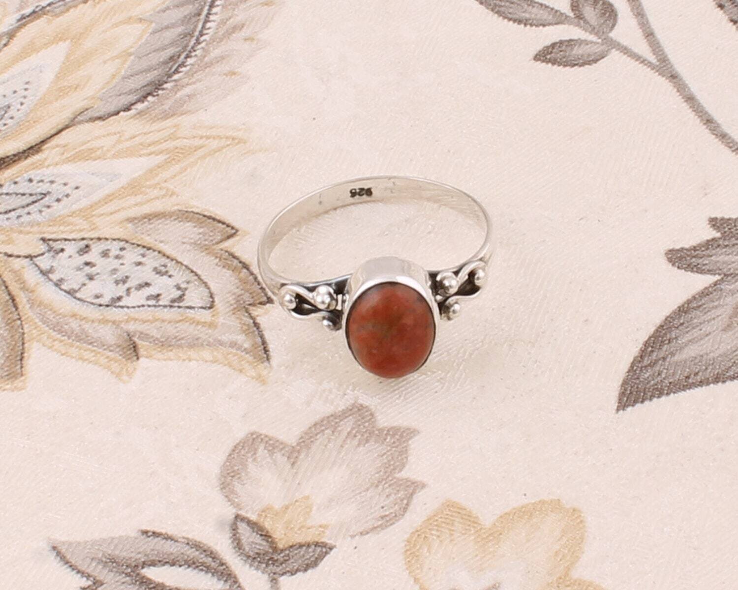 Solid 925-Sterling Ring With Composite Turquoise Gemstone  Ring Cabochon Stone Boho Ring Ring Finger Ring HandcraftedCyber2021Birthstone