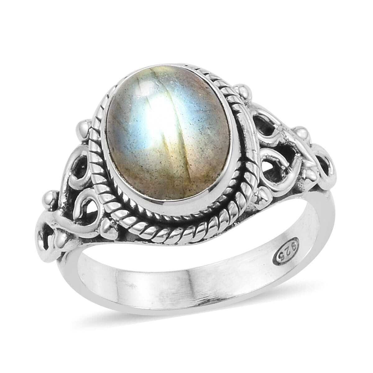 Real Labradorite Top Quality Gemstone Handcrafted Ring Oval Fire Stone Boho Ring 925-Antique Silver Ring,Ring Finger Ring Etsy Cyber-2021
