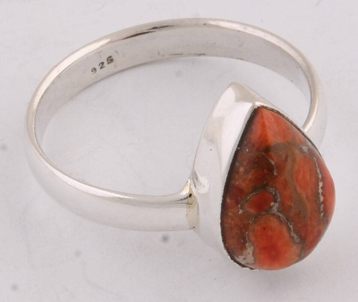925-Sterling Silver Ring Amazing Composite Turquoise Top Quality Gemstone Ring, Silver Ring, Antique Silver Ring, Engagement Pear Ring