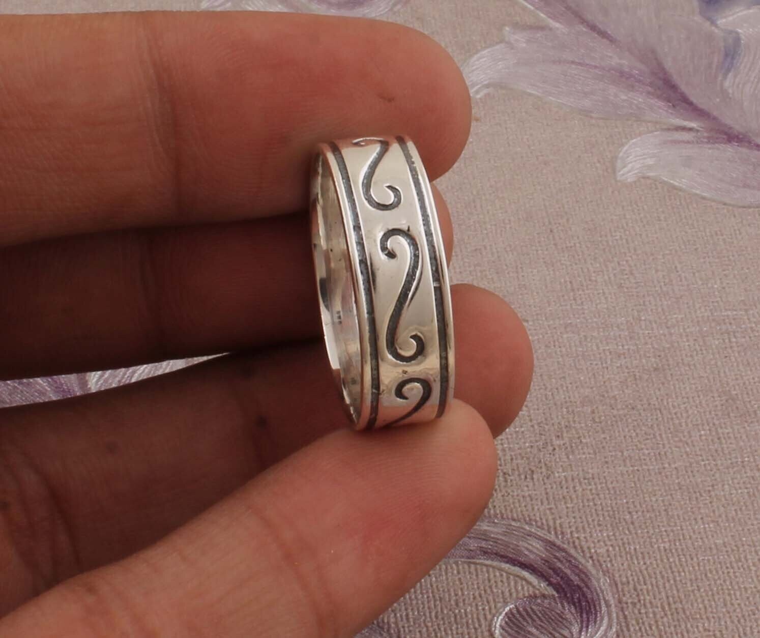 925-Sterling Silver Ring,Antique Silver Ring, Thumb Ring ,Band Ring,Amazing Beautiful Ring Girls &amp; Boys Ring Gift For HerCyber2021Birthstone
