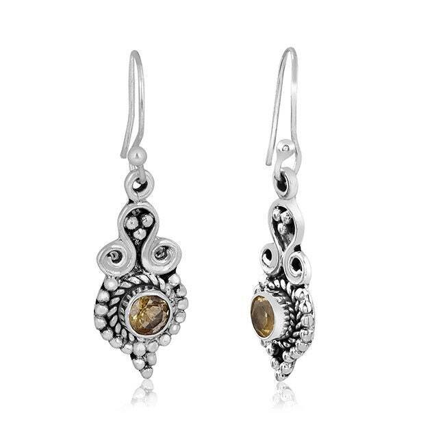 925-Sterling Solid Silver Earring With Natural Lemon Top Quality Gemstone Earring Handcrafted,Charm,Boho Earring Gift For You ! L#-284109